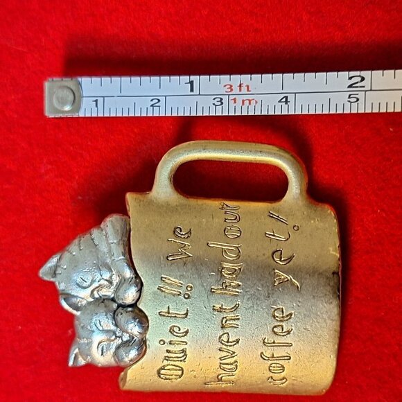 Danecraft Cats in Cup "Quite!! We haven't had our coffee yet" Scripted on cup  O - Picture 7 of 7